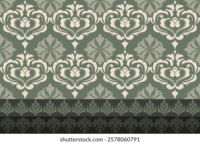 Classic Damask Seamless Pattern - Vector Illustration for Elegant Textile Design 