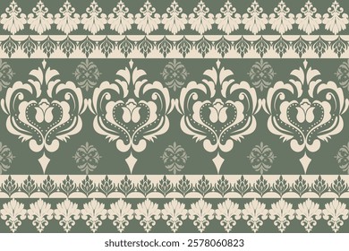 Classic Damask Seamless Pattern - Vector Illustration for Elegant Textile Design 