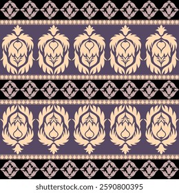 Classic Damask Seamless Pattern - Vector Illustration for Elegant Textile Design