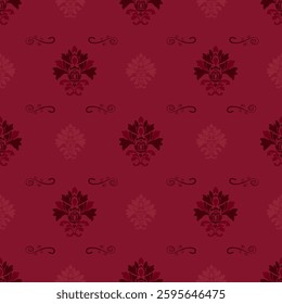 Classic Damask Seamless Pattern  - Vector Illustration for Elegant Textile Design