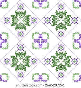 Classic Damask Seamless 
Pattern - Vector Illustration for Elegant Textile 
Design 