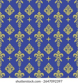 Classic Damask Seamless
Pattern - Vector Illustration for Elegant Textile
Design 