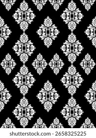 Classic Damask Seamless
Pattern - Vector Illustration for Elegant Textile
Design,Damask,Jacquard loom, Brocade, Satin weave