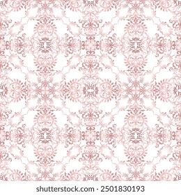 Classic Damask seamless pattern, Vintage design, element style, floral ornament, Luxury Ornamental lace tracery, Victorian wallpaper, Traditional background, Vector Illustration for Textile Design