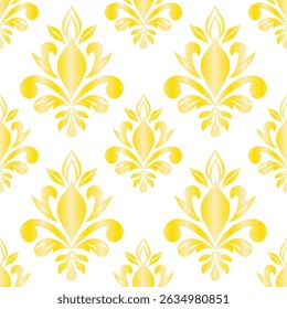 Classic Damask seamless pattern, Vintage gold design, element style, floral ornament, Luxury Ornamental lace tracery, wallpaper, Traditional background, Vector Illustration for Elegant Textile Design