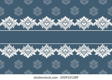 Classic damask seamless pattern-vector illustration for elegant textile design.
