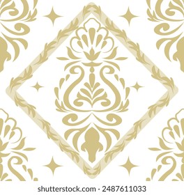 Classic Damask Seamless Vector Illustration EPS