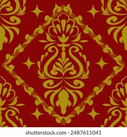 Classic Damask Seamless Vector Illustration EPS