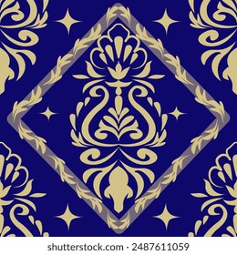 Classic Damask Seamless Vector Illustration EPS