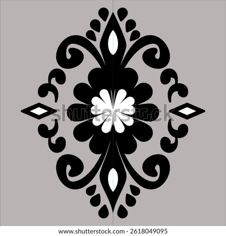 Classic Damask Seamless Vector Illustration EPS