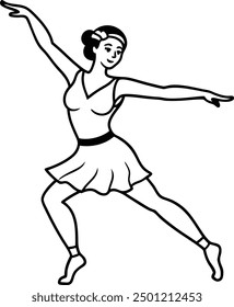 Classic dancer silhouette vector illustration