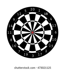 Dartboard Vector All Fields Numbers On Stock Vector (Royalty Free ...