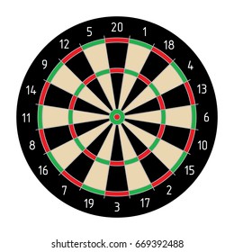 Classic Darts, layout vector, isolated on white background