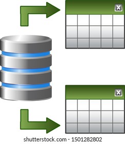 Classic database broker. Vector icon.
