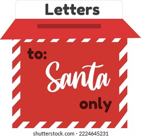 Classic decorative Christmas post box,mail box for Santa Claus. 