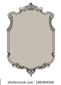 Classic decorative frame in old style. Retro design element. Vintage engraving stylized drawing. Vector illustration