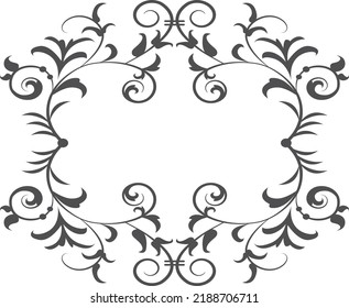 Classic decorative frame. Vintage page decoration ornament