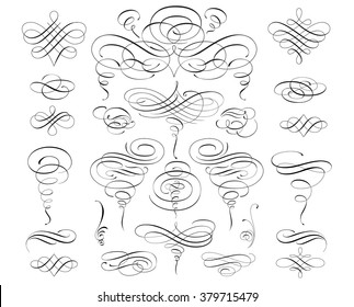 Classic decorative vector swirl set