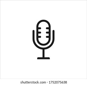 plantilla de diseño de logotipo de icono vectorial de soporte de escritorio clásico para streaming de podcast y música