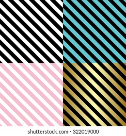 Classic diagonal lines pattern on black and white background.  Vector design