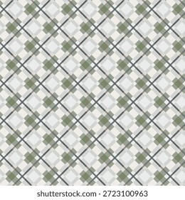 Klassische Diagonale kariert in Oliven-, Creme- und Kohletönen mit sanften Blush-Akzenten, ideal für Tapeten, Bettwäsche, Polsterung, Stoff und Geschenkverpackung.