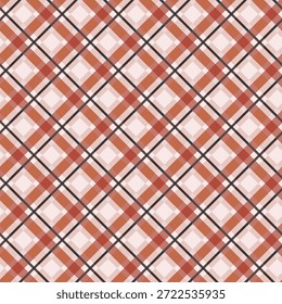 Klassische Diagonale in Rost-, Creme- und Kohletönen, ideal für Tapeten, Bettwäsche, Polsterung und zeitgenössische Geschenkverpackung.