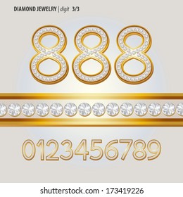 Classic Diamond Jewelry Digit Vector