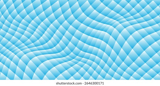 Classic diamond shaped textile material with waves