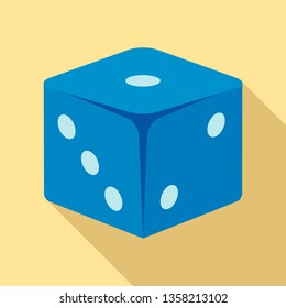 Classic dice icon. Flat illustration of classic dice vector icon for web design