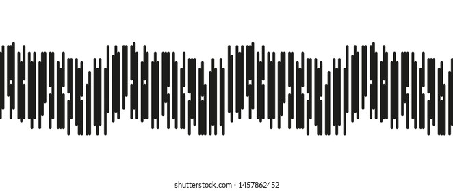 Classic Digital Sound Wave on White background,Earthquake wave diagram concept; design for education and science; Vector Illustration.