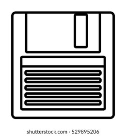 Classic diskette from 90s isolated