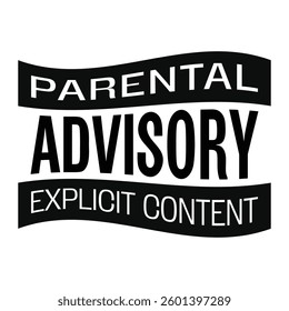 Classic Distorted Parental Advisory Explicit Content Sticker