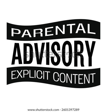 Classic Distorted Parental Advisory Explicit Content Sticker