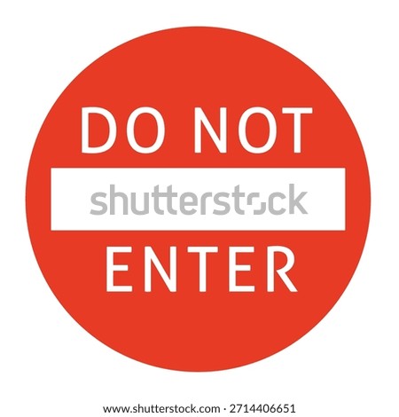 A classic 'DO NOT ENTER' traffic sign, representing road safety and regulatory guidance.