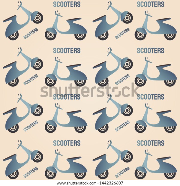 classic doodle scooter\
patterns with colorful concepts. Vector Scooter Motorcycle\
Background. motorcycle club. for banners, leaflets, web templates,\
illustration elements