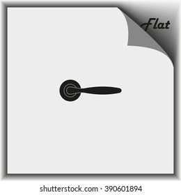 Classic door handle icon.