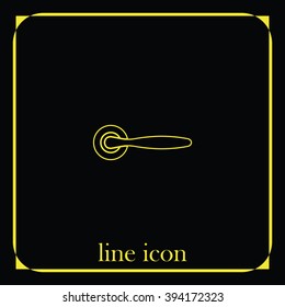 Classic door handle icon.