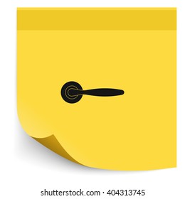 Classic door handle icon.
