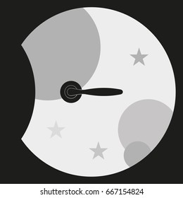 Classic door handle icon.