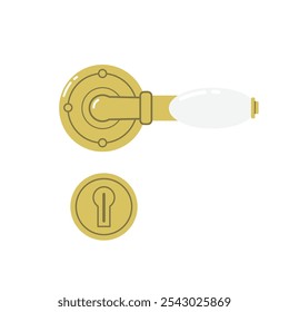 Manija de puerta clásica y juego de cerradura
