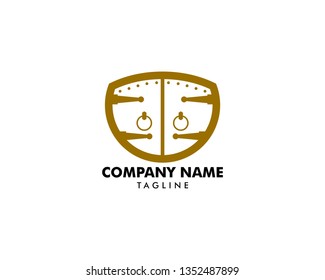 Classic Door Icon Vector Logo Template