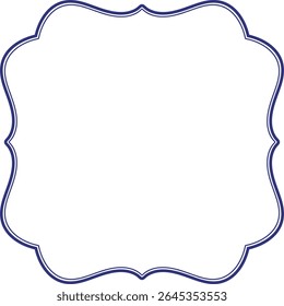 Klassieke dubbele lijn frame blauw transparant