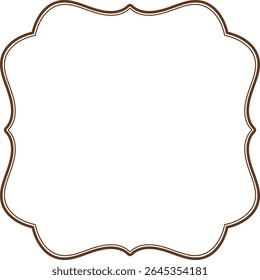 Klassieke dubbele lijn frame bruin transparant