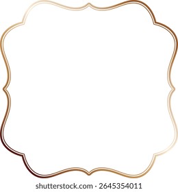 Classic Double Line Frame Copper Transparent