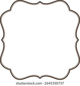 Classic Double Line Frame Dark Brown Transparent