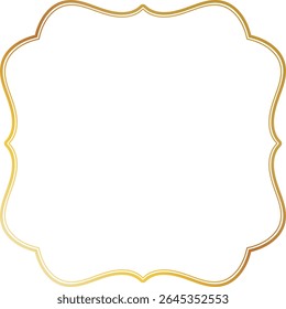 Classic Double Line Frame Gold Transparent