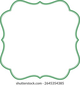 Klassieke Dubbele Lijn Frame Groen Transparant
