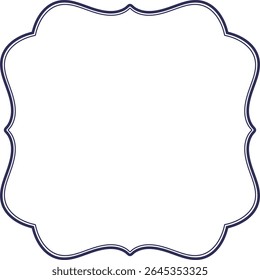 Klassieke Dubbele Lijn Frame Navy Transparant