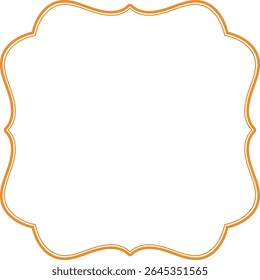 Klassieke Dubbele Lijn Frame Oranje Transparant