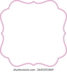 Klassieke Dubbele Lijn Frame Roze Transparant
